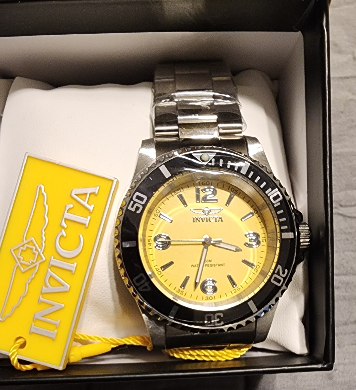 Invicta Specialty Rowan Men’s Watch – 40mm (49345) Stainless W/Yellow Dial
