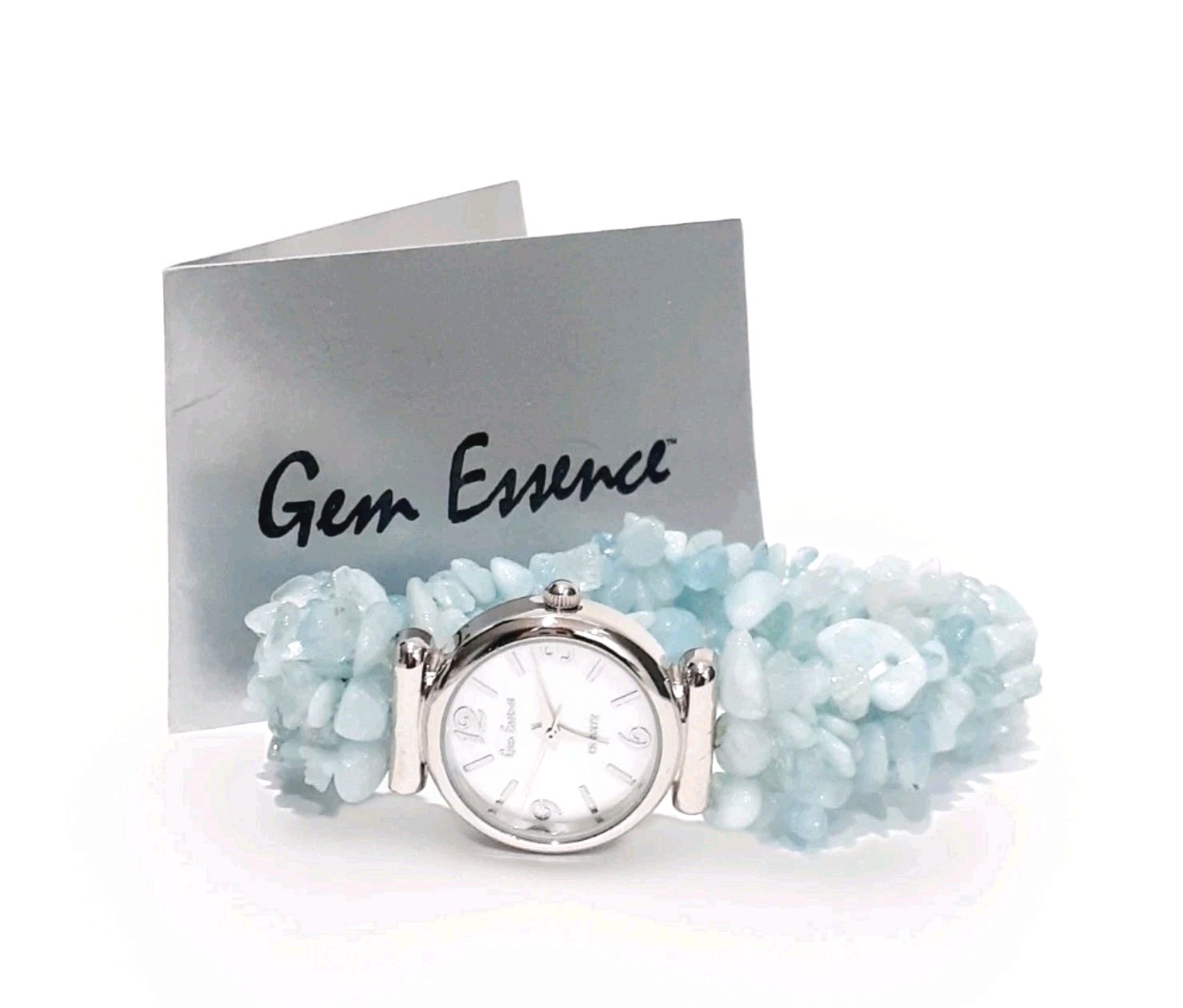 Gem Essence Blue Quartz Watch Needs Battery Rare SEE DESCRIPTION Free Ship!