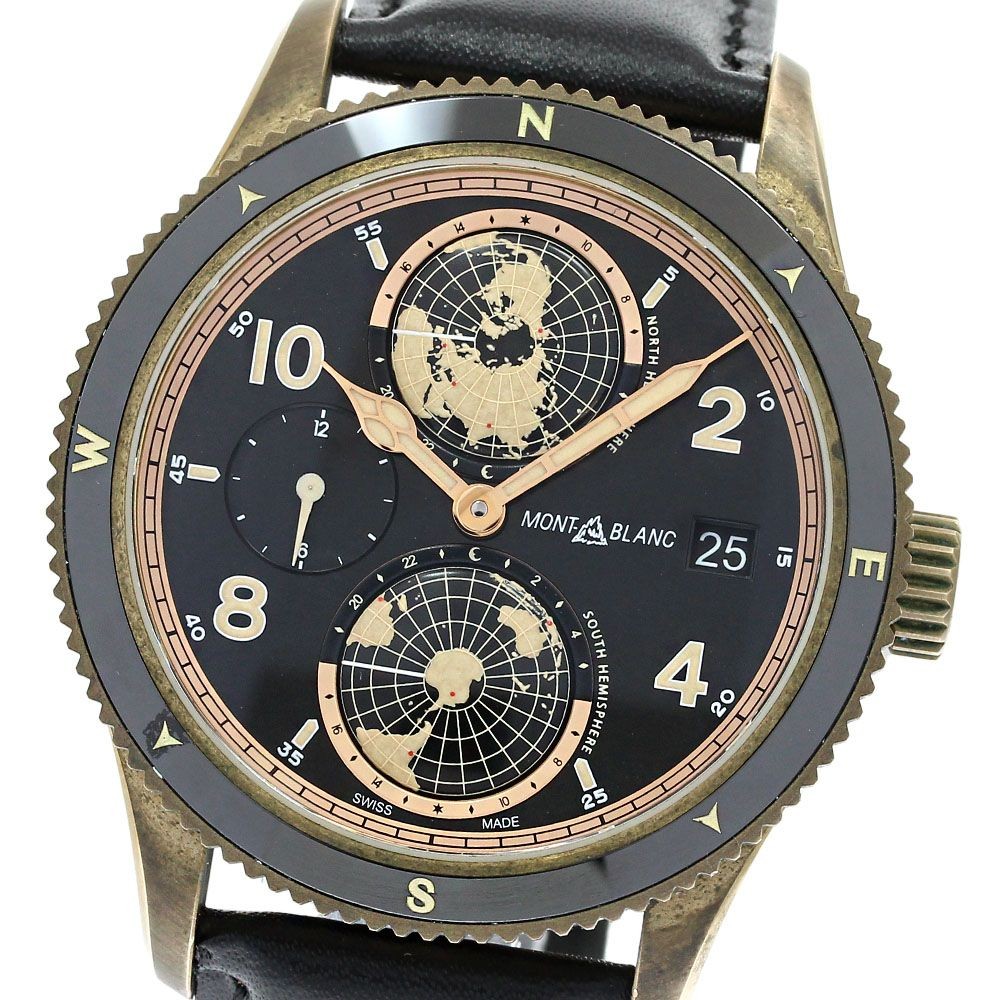 MONTBLANC 1858 Geosphere Limited Edition 119347 Bronze black Dial 43mm Leather