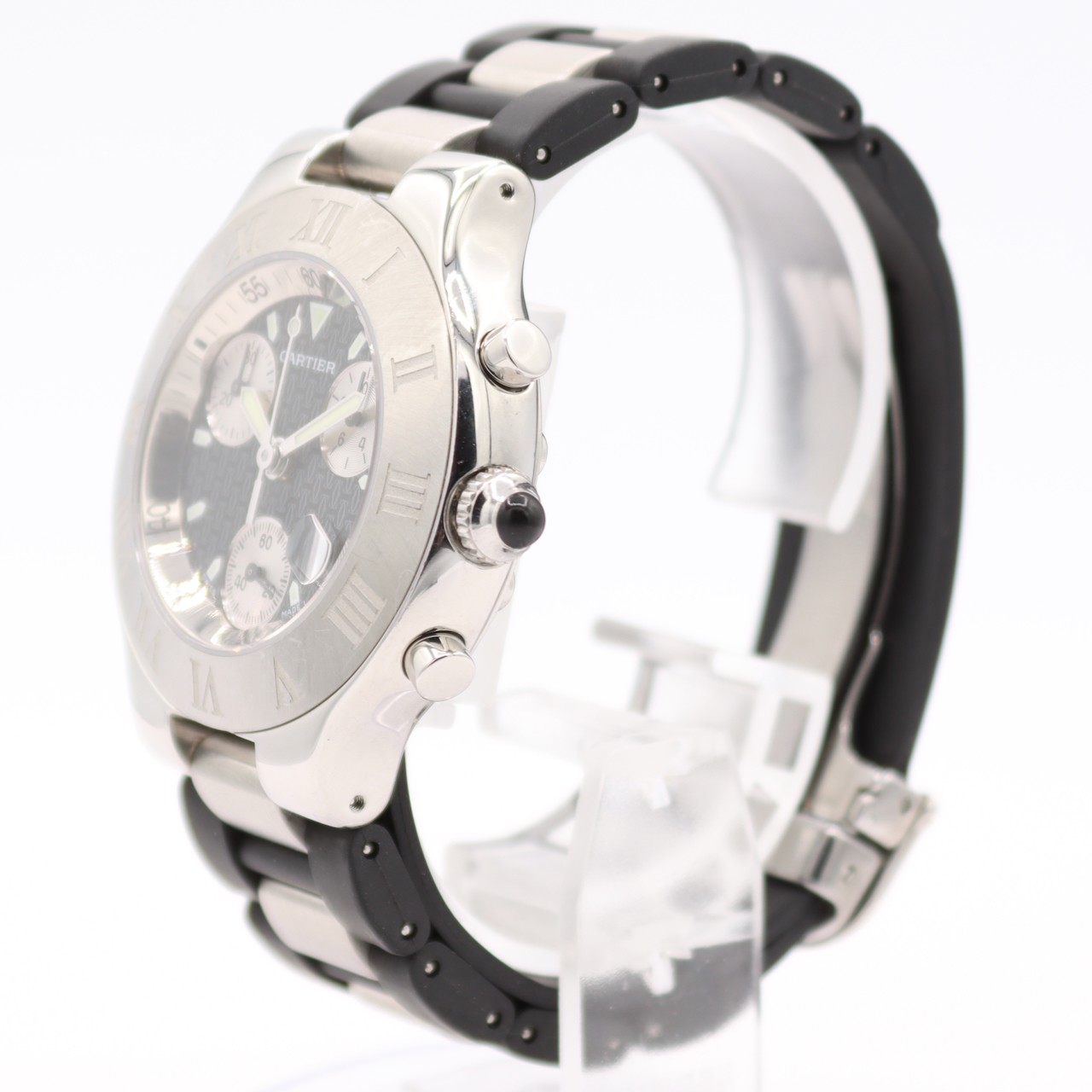38.5mm Cartier 2424 Must de Cartier 21 Chronoscaph Men’s Quartz Wristwatch Swiss