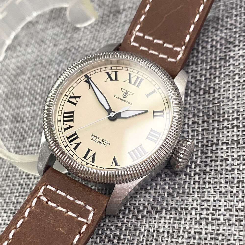 20ATM Diver Fluted 39mm Roman Mark NH35A PT5000 Auto Men’s Watch Sapphire Glass