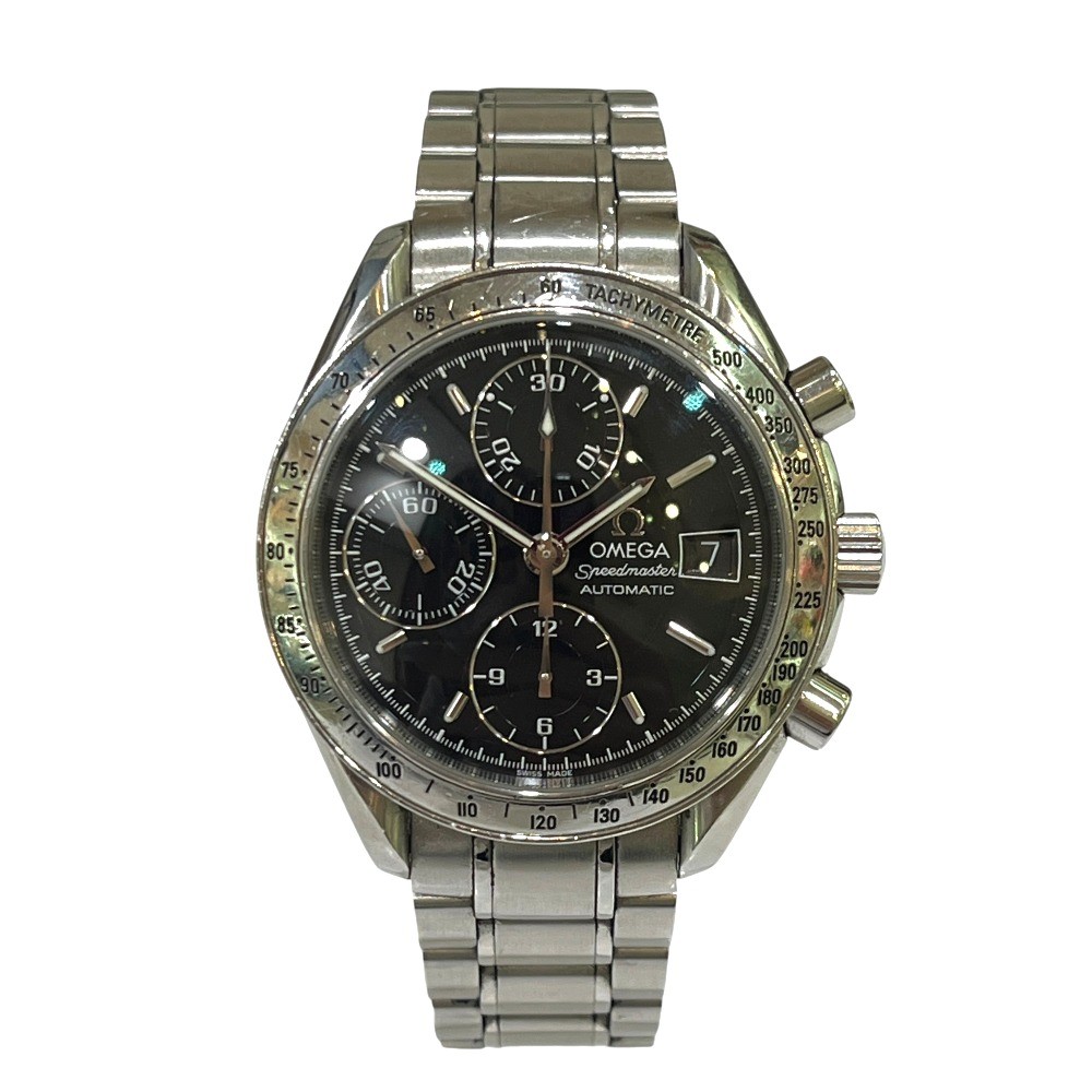 OMEGA 3513.50 Speedmaster Date Chronograph Automatic Watch Wristwatch SS Silver