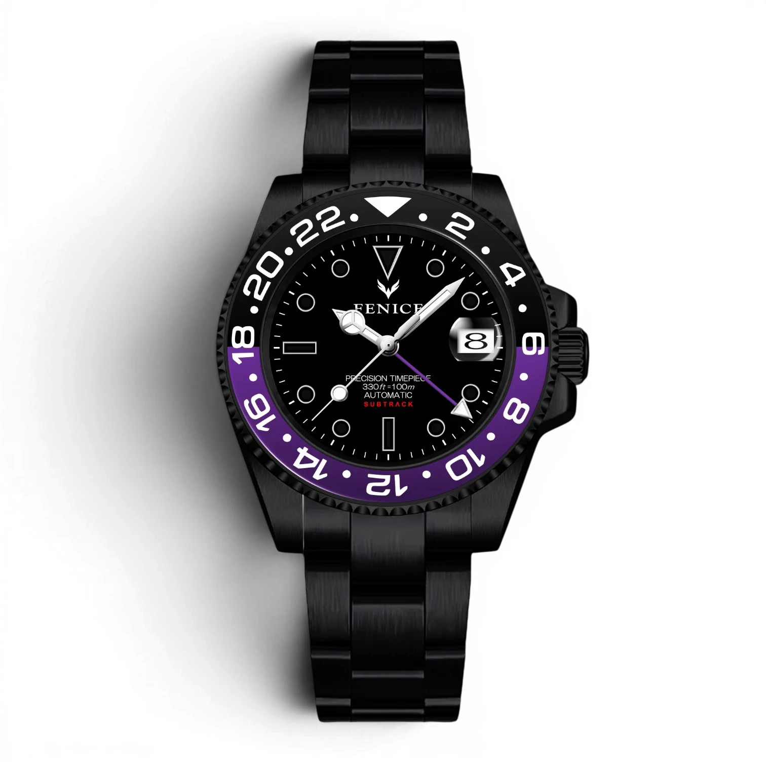 Phoenix Subtrack Nightshade Noir GMT 10ATM Automatic Watch with NH34 Movement