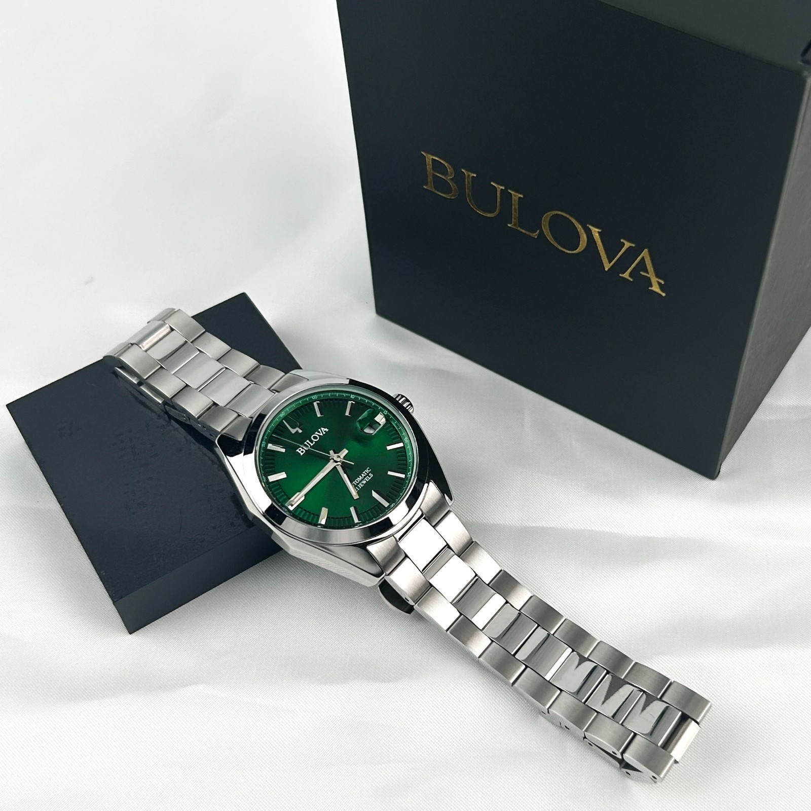 Bulova 96B429 Surveyor Automatic Green Dial Automatic Watch 39MM