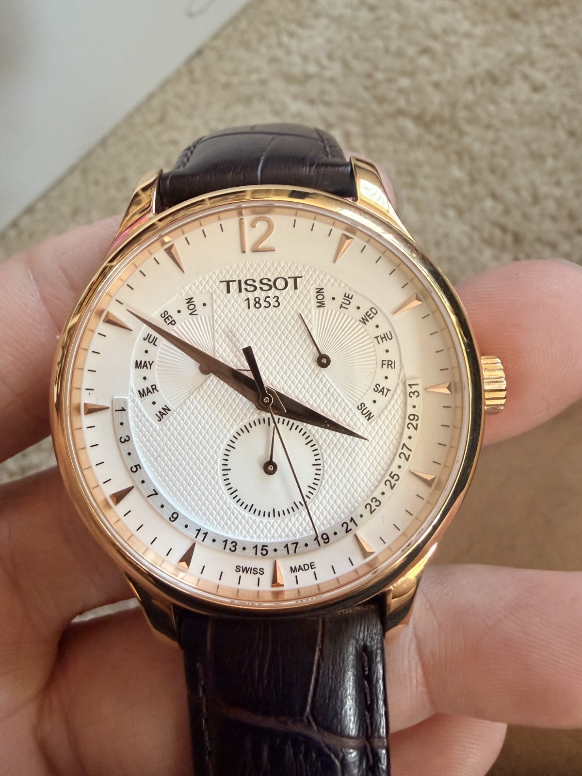 Tissot Tradition Perpetual Calendar T0636373603700 Sapphire Crystal Swiss Made