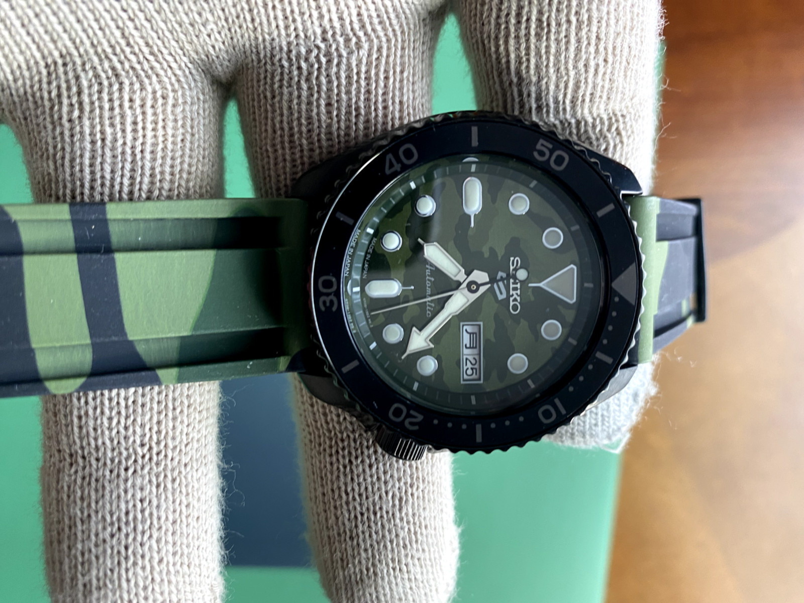 seiko 5 sports automatic camouflage made in japan