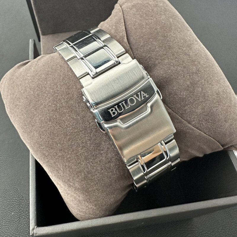 Bulova Marine Star/96B256 Chronograph Blue Dial 6S20/Swiss Quartz Watch 43MM