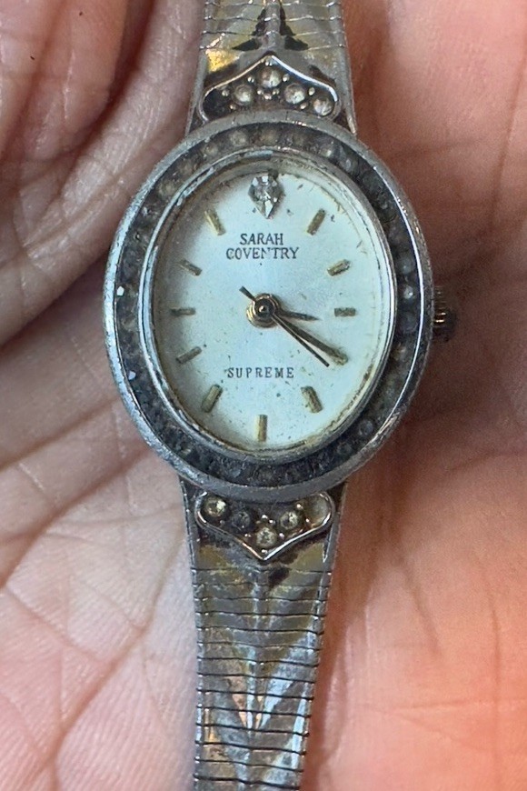 Vintage Sarah Coventry Supreme Stainless Steel Two-tone Women’s Watch 8.5in