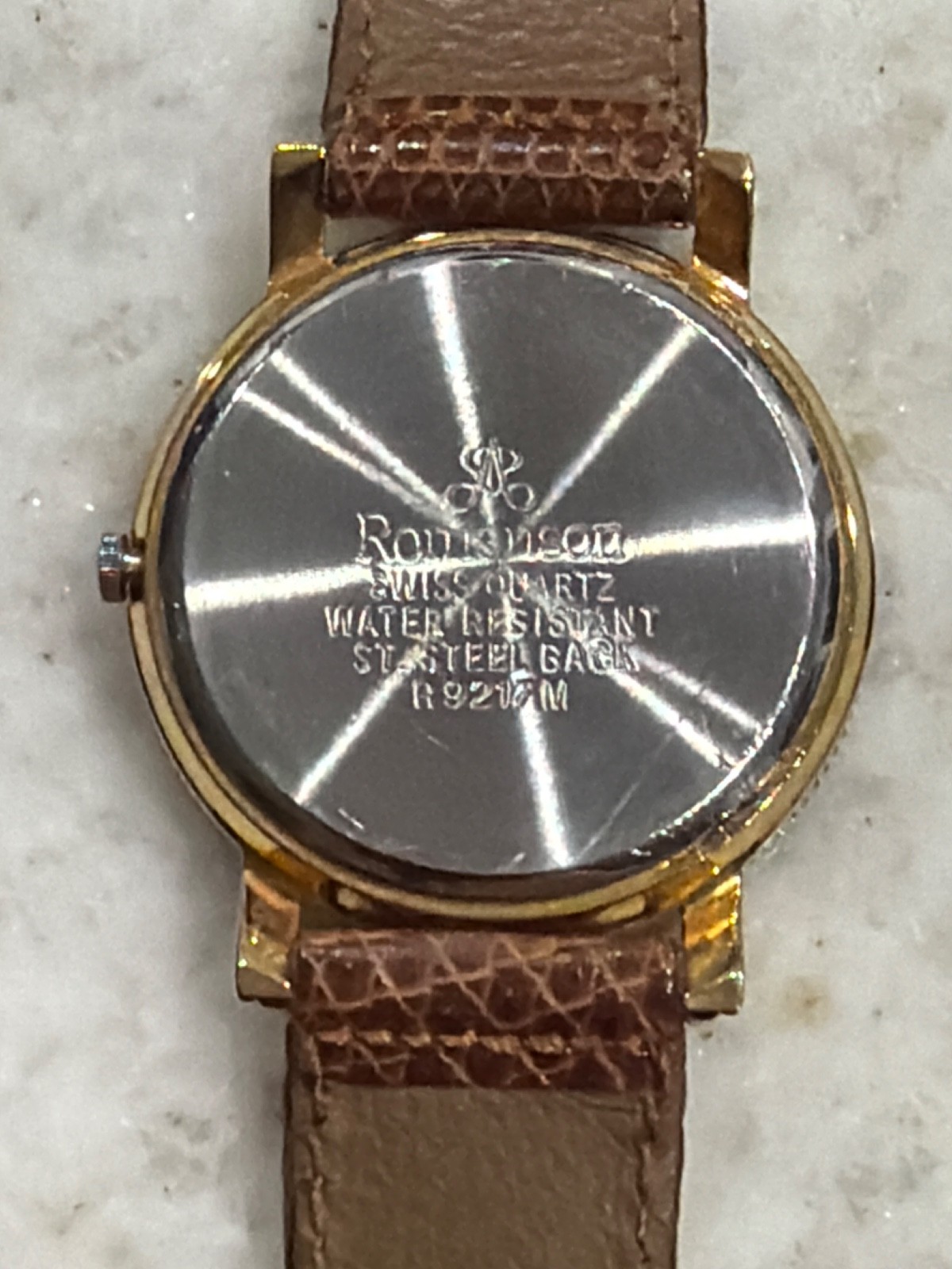 ICONIC ROMANSON LUXURY WATCH GOLD BEZEL LATIN CASE & SUB-SECOND