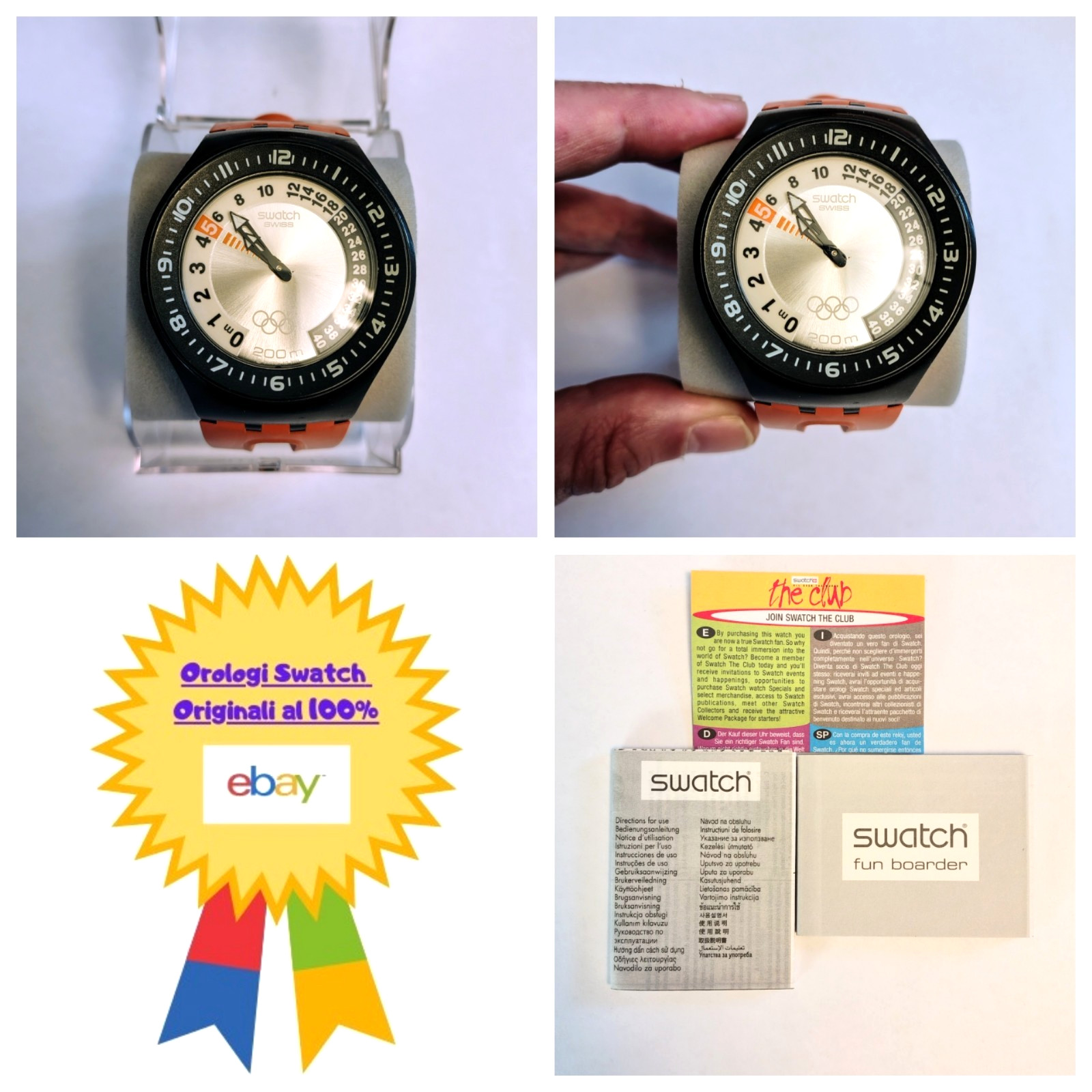 Swatch Special Fun Scuba SUGB103 Climbing Lobster Wristwatch Underwater