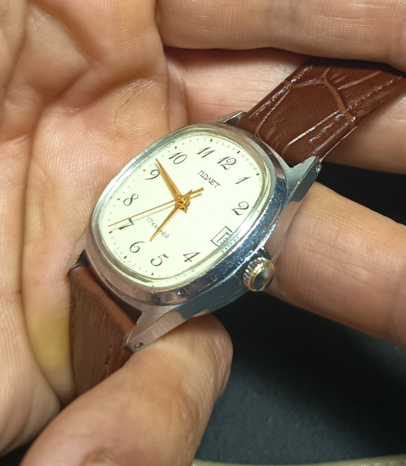 Vintage Men’s watch Poljot 17 jewels mechanical Soviet USSR