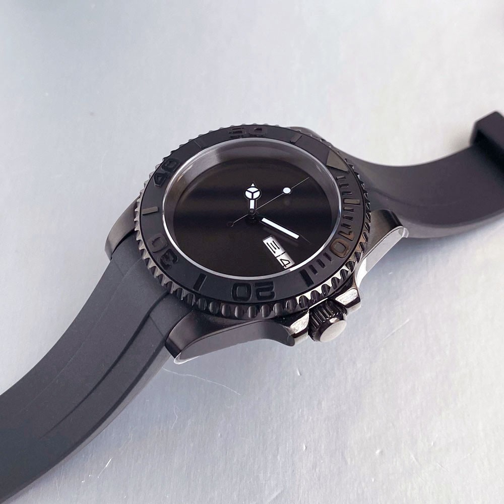 Sterile NH36A Diver Automatic Men Watch 40mm Black PVD 200m Waterproof Sapphire