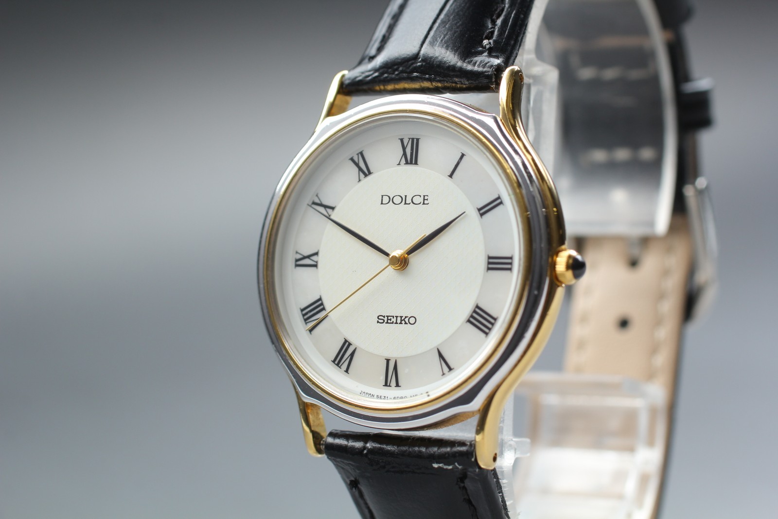[Near MINT] SEIKO Dolce 5E31-6D60 33mm White Dial Band Quartz Men’s Watch JAPAN