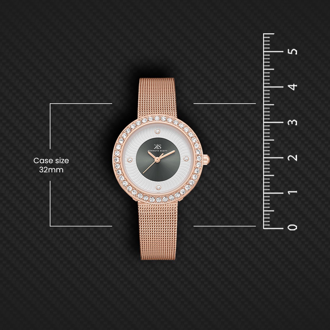 Kenneth Scott Women’s Analog Watch | Multicolor Dial, 32mm, 30 m (3 ATM)
