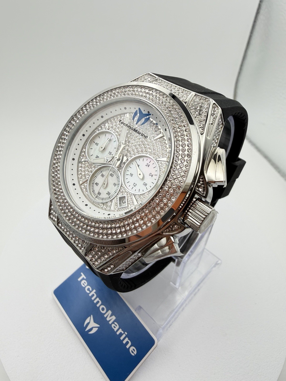 TM-118107-TechnoMarine Cruise Pave 45mm Swiss Ronda Z60 Caliber Women’s Watch.