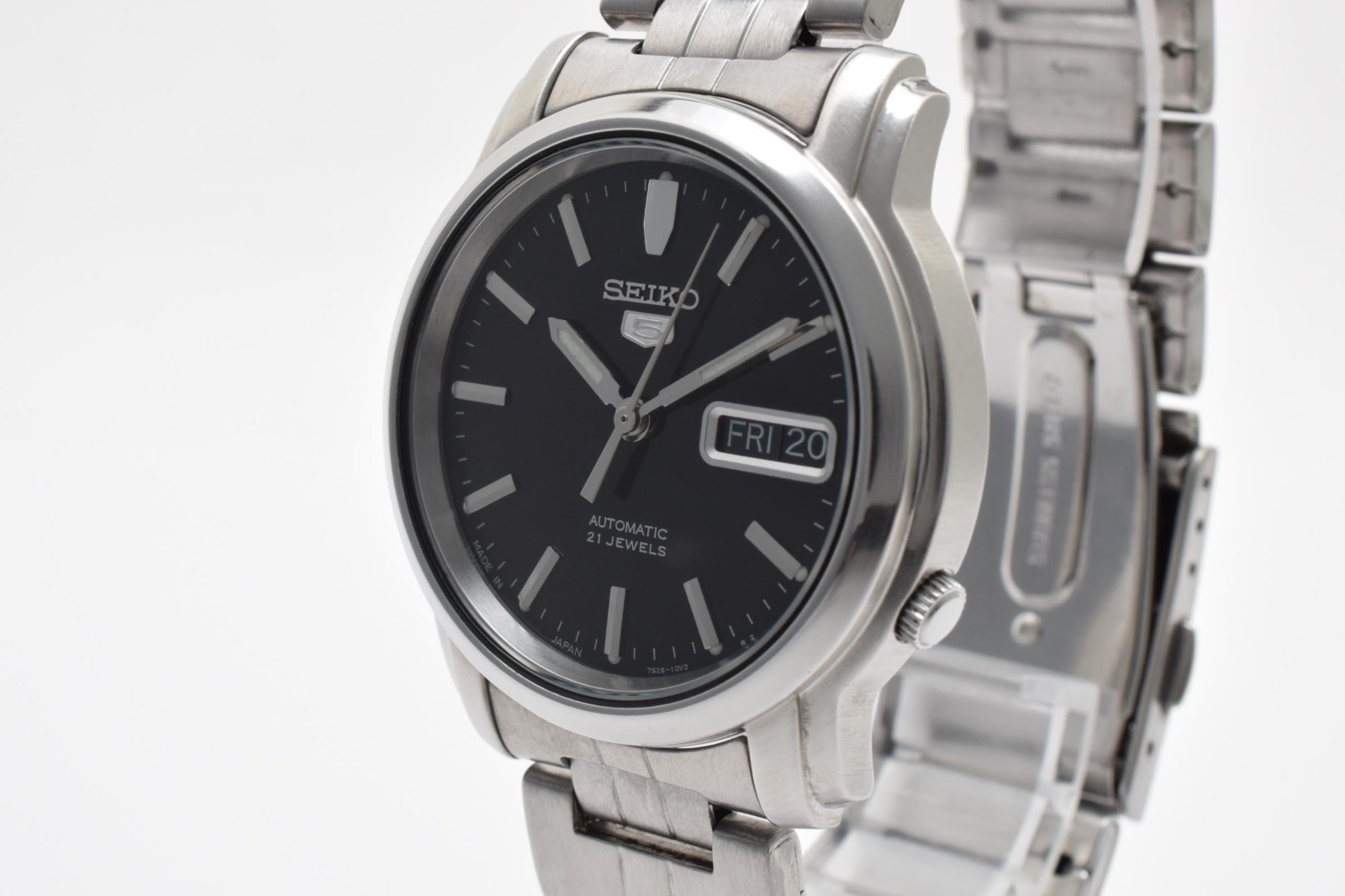 [ NEAR MINT ] SEIKO 5 7S26-03S0 Silver Dial 37mm Automatic Watch From JAPAN