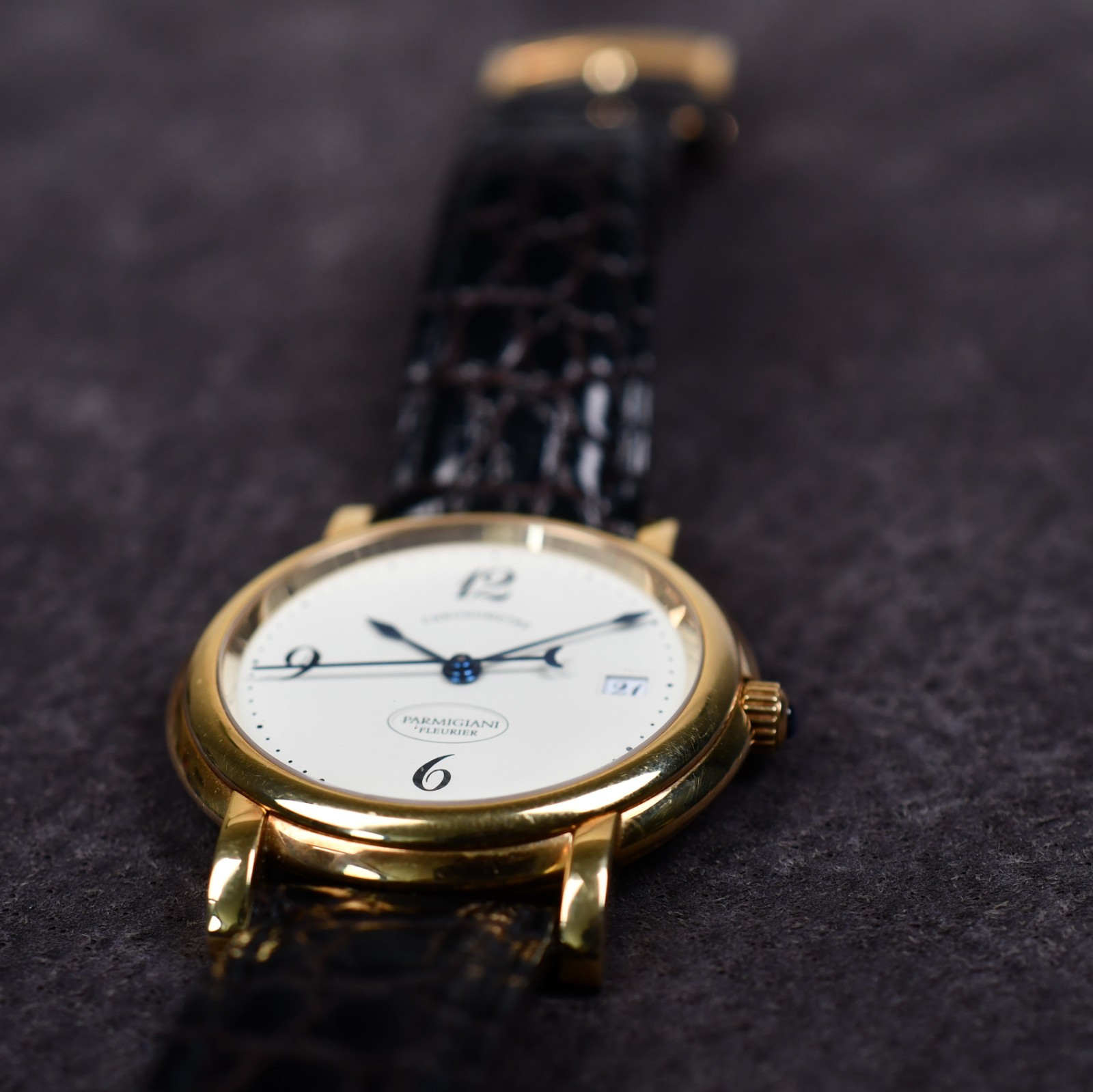 Parmigiani Fleurier Basica 18k Rose Gold 37mm Ref C04440 Automatic Cal PF340
