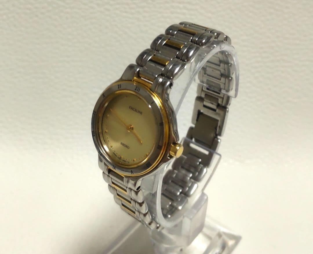 Seiko Exceline Quartz Ladies Watch Two-Tone 24mm wrist 15.0cm/5.9in