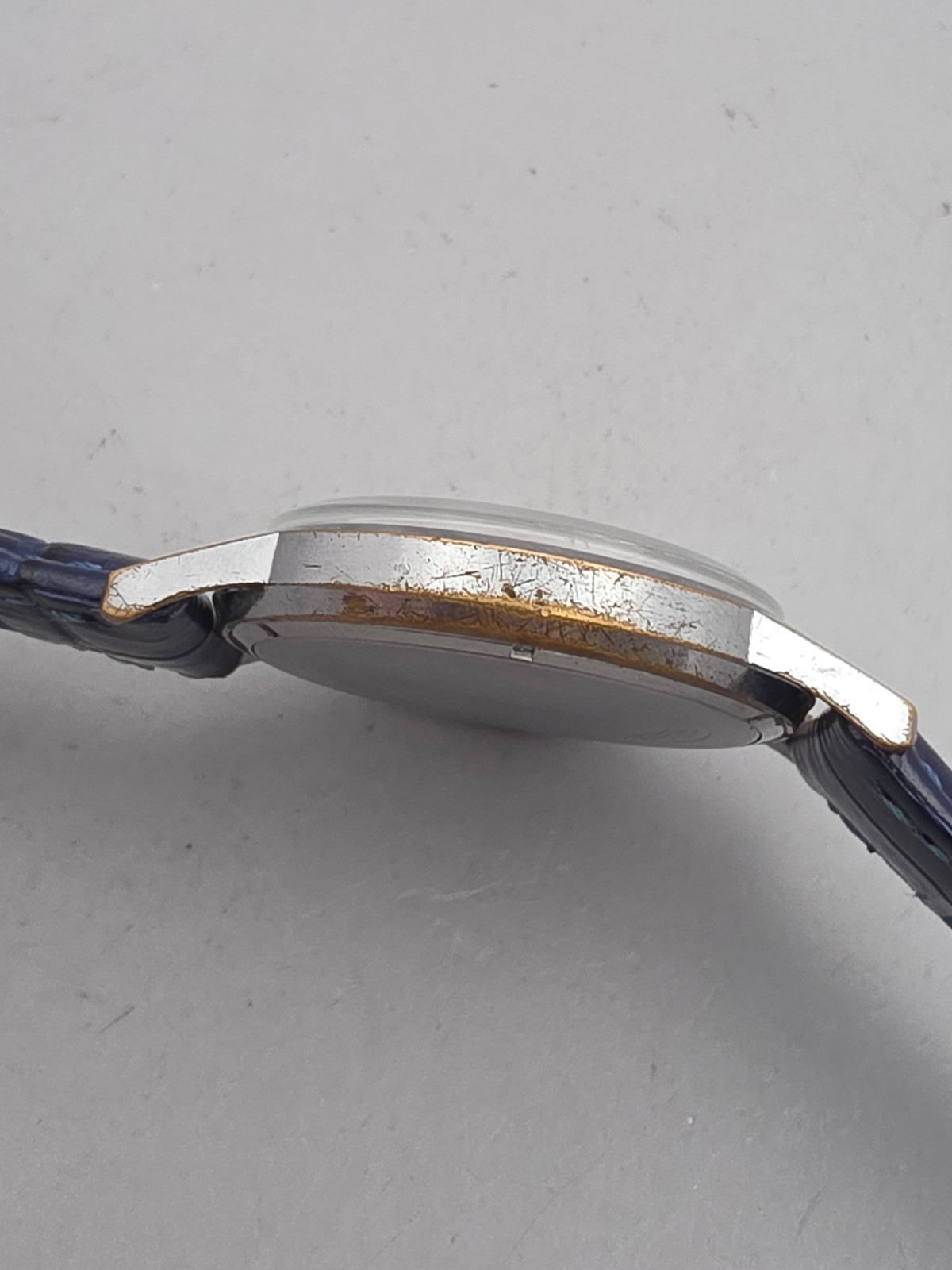 Vintage HELBROS men’s manual wind watch Linen dial PUW 61 Germany 1950s