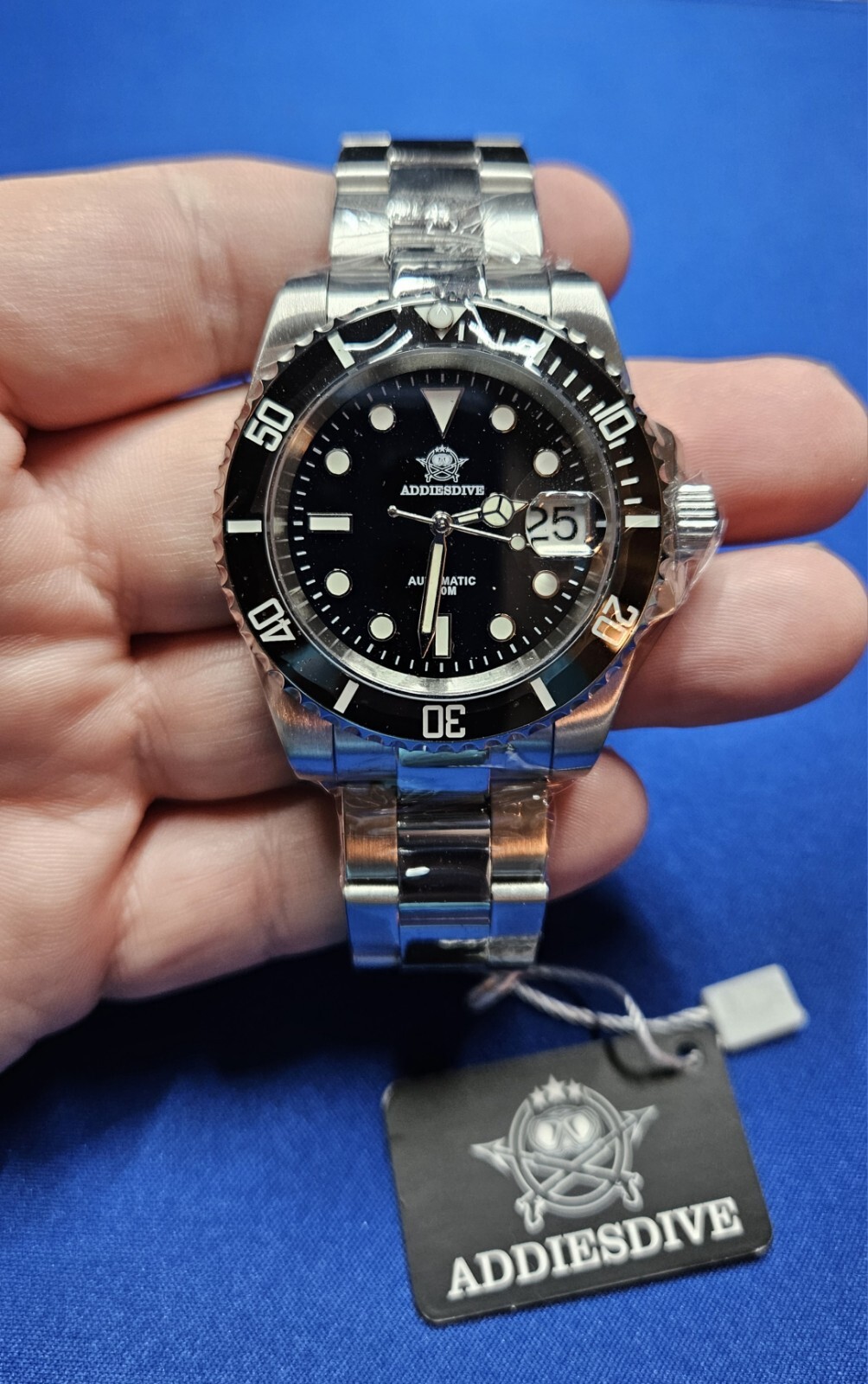 ADDIESDIVE Black 200M Diver Watch Automatic Citizen Miyota Sapphire Luminous New