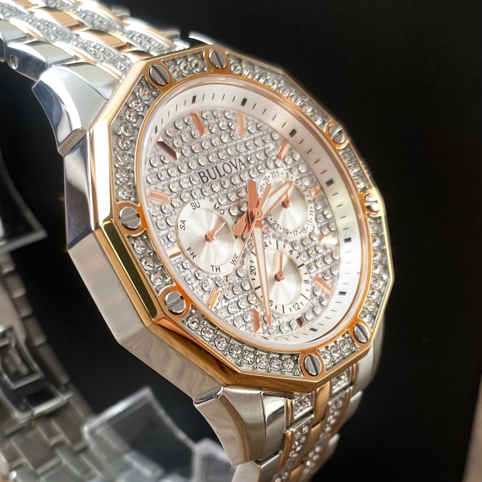 Bulova Octava 98C133 Crystal Dial Two-Tone Stainless Steel Men’s Watch