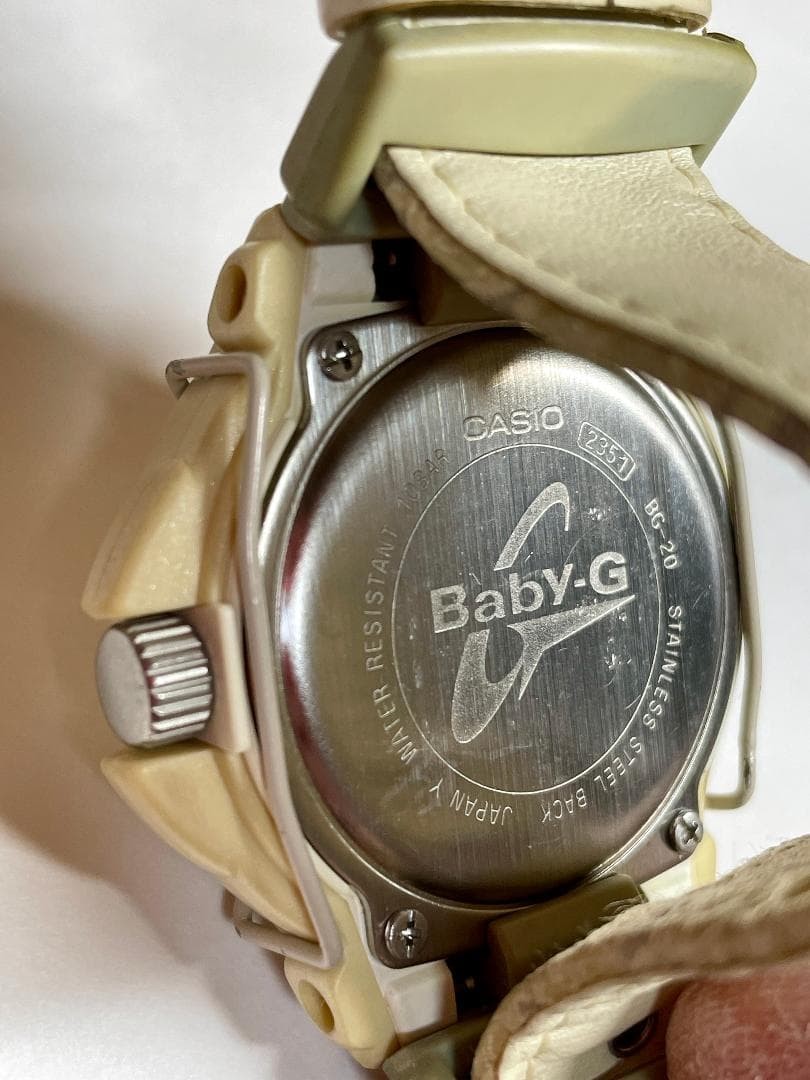 Baby G quartz wristwatch beige limited edition BG 20 new battery