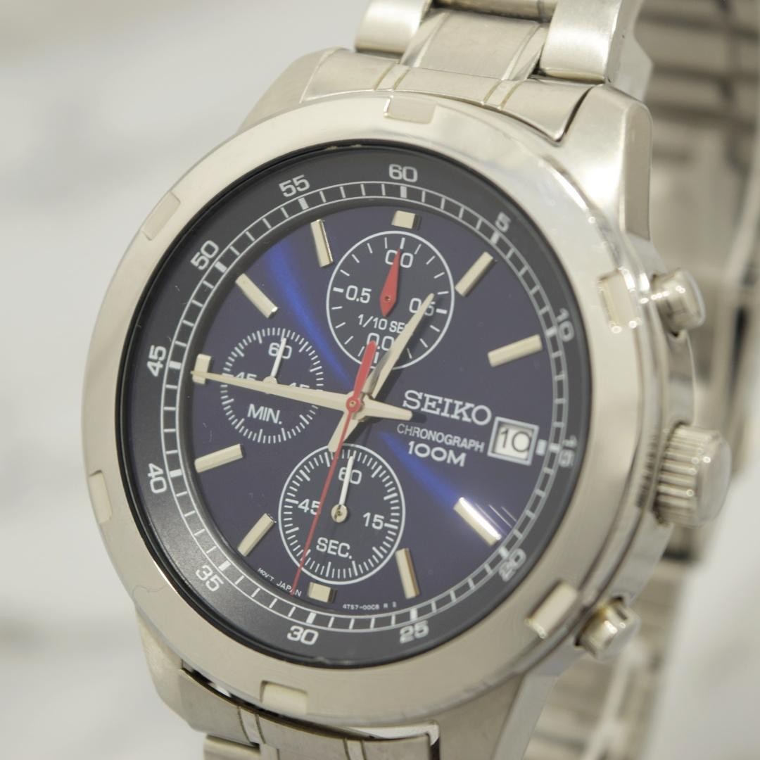 Excellent condition, with box. SEIKO chronograph, imported model, new battery.