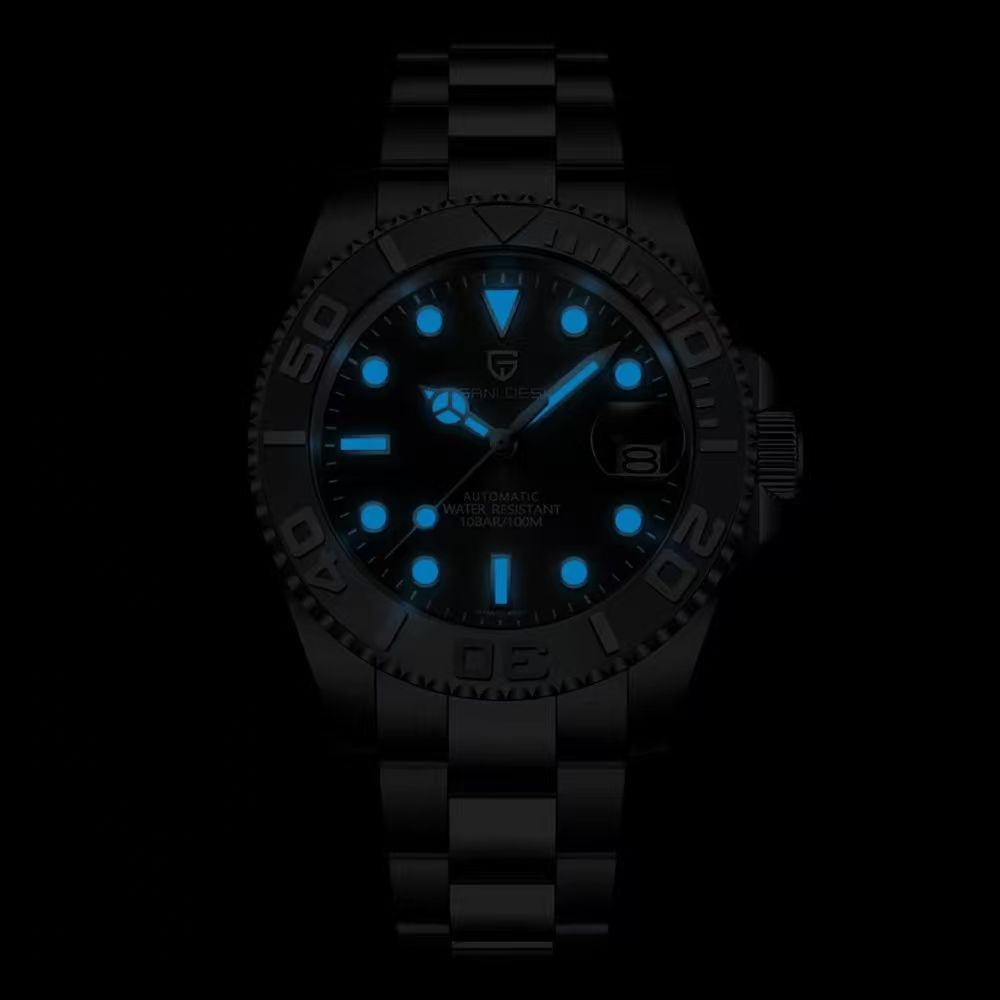 PAGANI DESIGN PD1651 Automatic Men’s Watch Sapphire Ceramic Bezel Miyota 8215