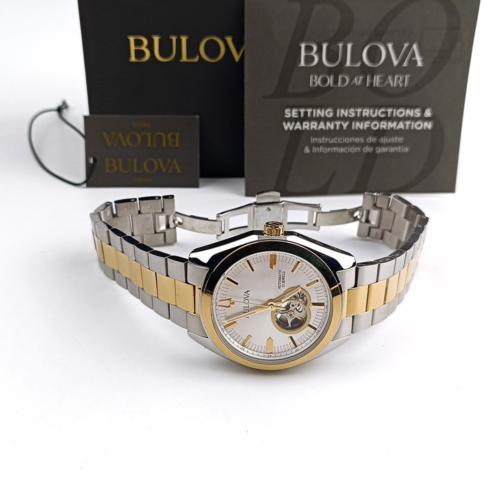 Men’s Bulova Surveyor 98A284 Silver-Gold Dial Two-Tone Stainless Automatic Watch