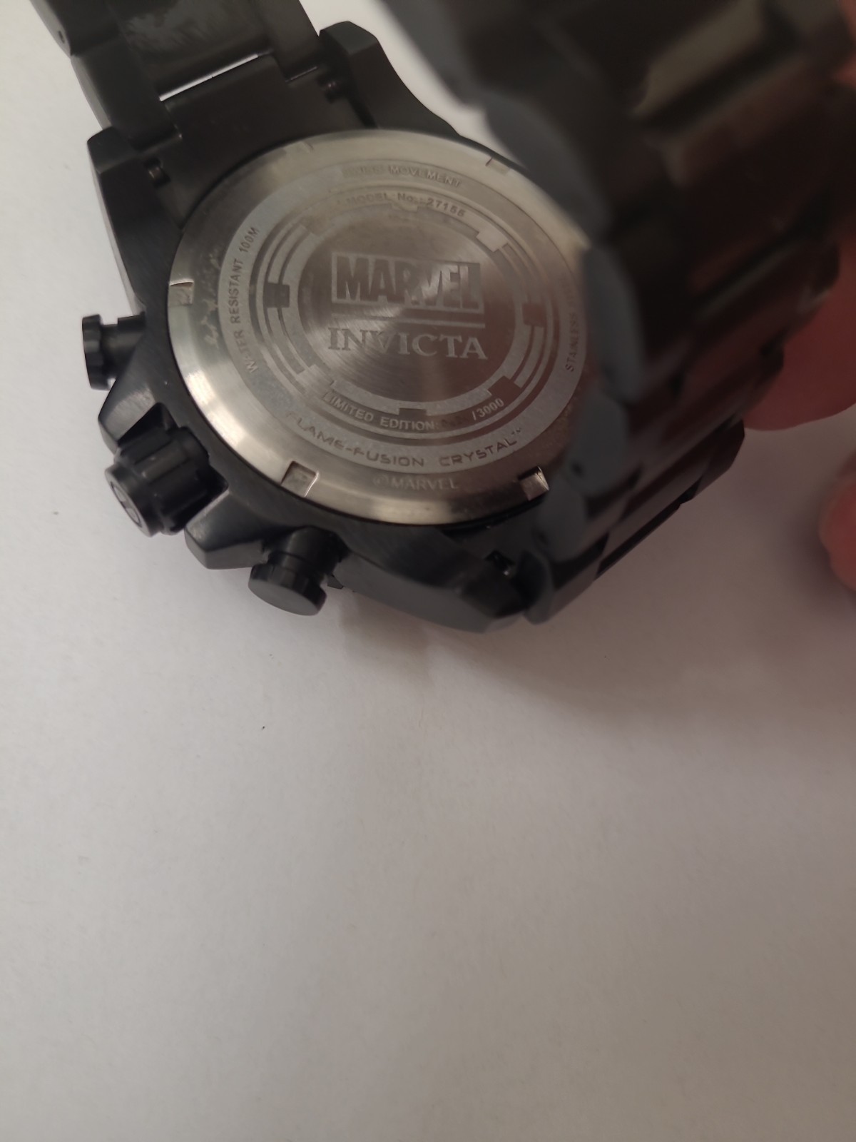 Invicta Limited Edition Marvel Deadpool Men’s Model 27155 48 mm Read DESCRIPTION