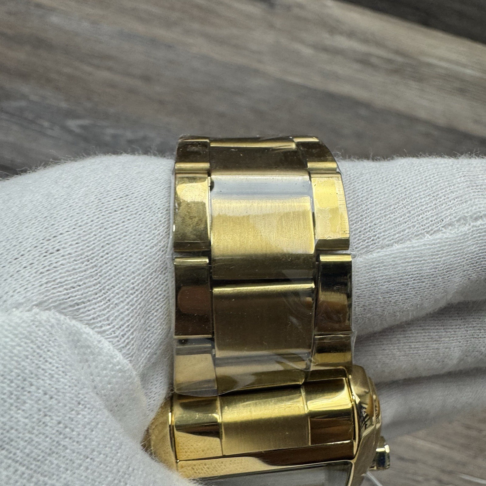 Invicta Celestial Watch Men 35mm Gold Stainless Steel Gold Dial Rectangle Quartz
