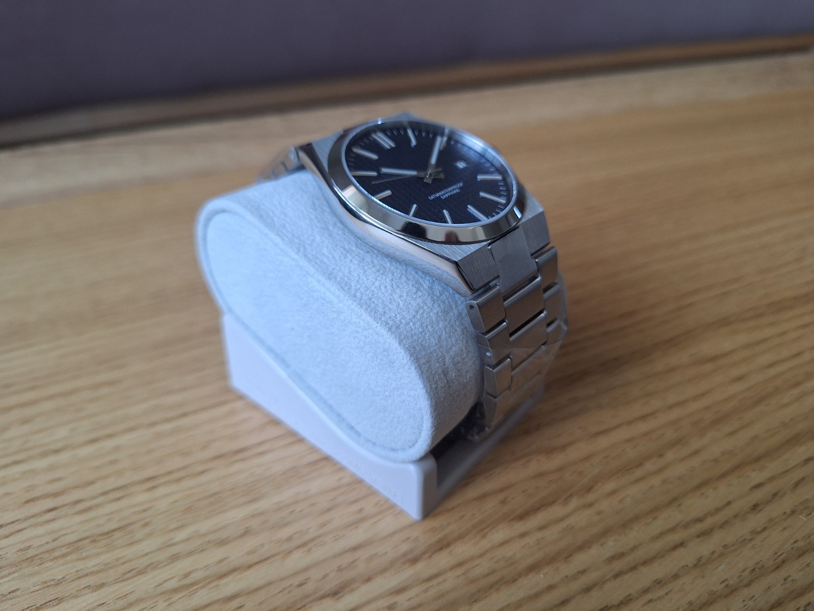 40mm Custom Homage Watch – Blue Textured Dial, Sapphire Crystal, Miyota Quartz