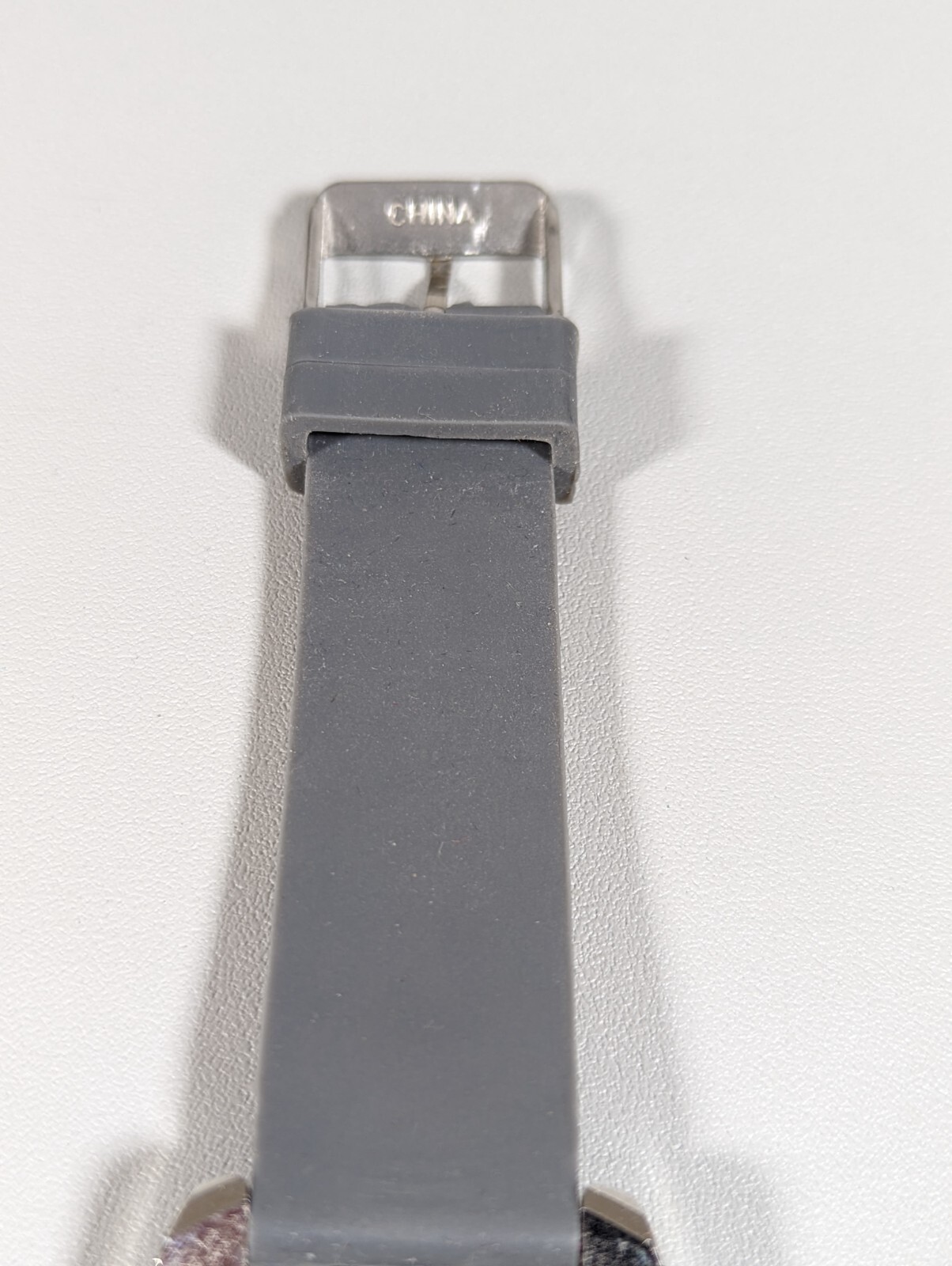 Geneva Platinum Gray Dial Crystal Accent Silver Tone Case Silicone Band Watch