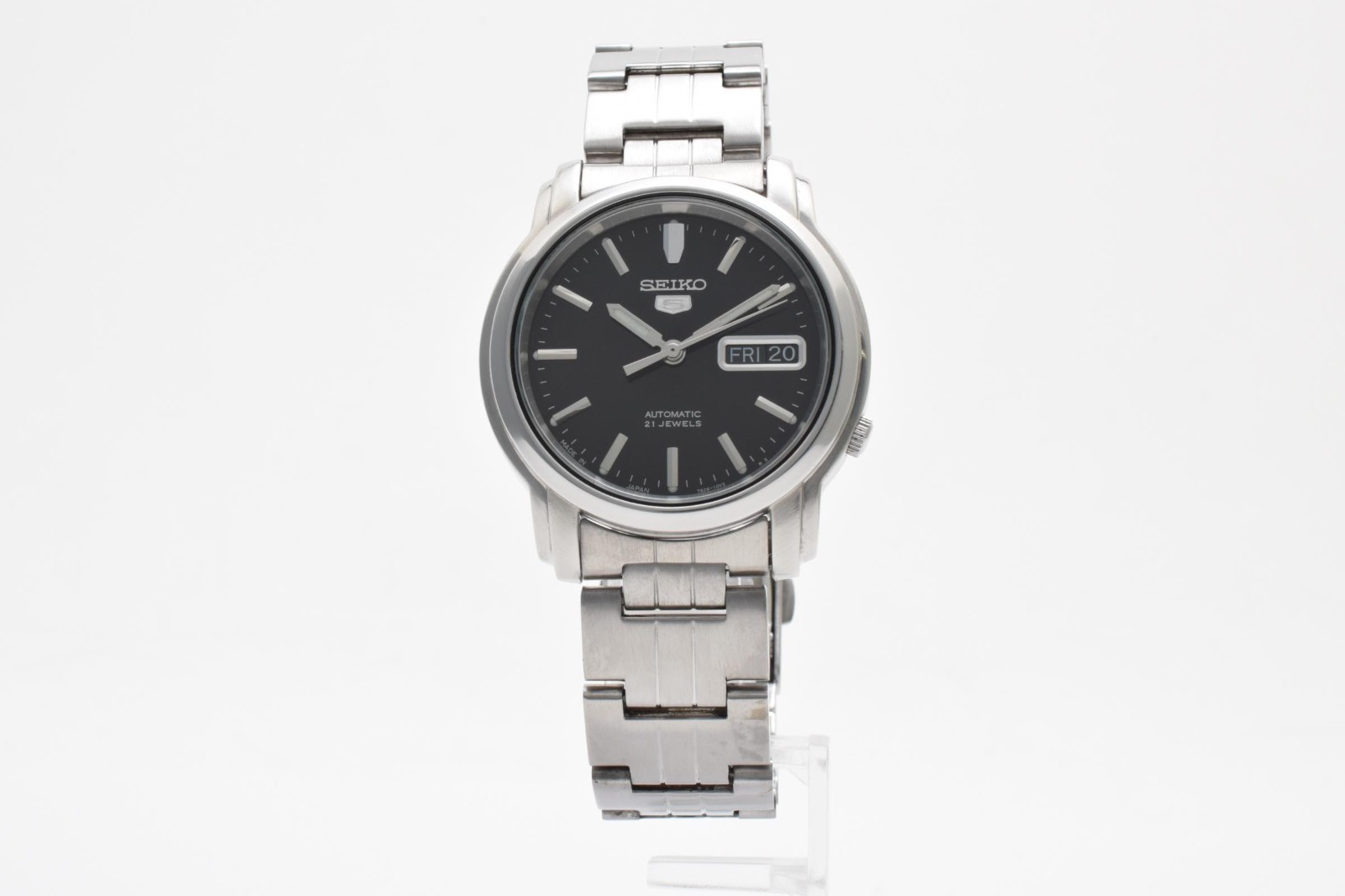 [ NEAR MINT ] SEIKO 5 7S26-03S0 Silver Dial 37mm Automatic Watch From JAPAN