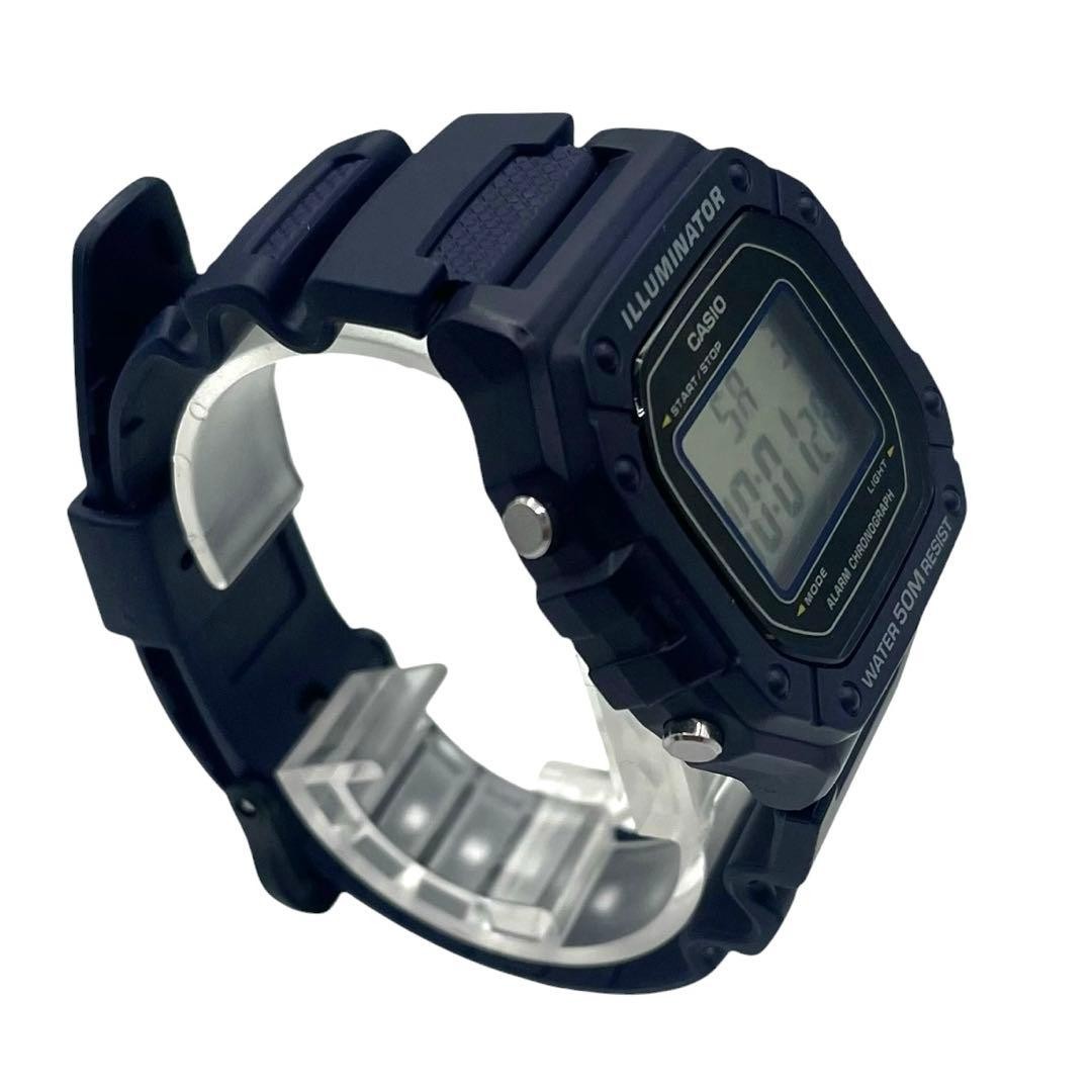 [Good Condition] [CASIO] W-218H Digital Watch “Blue”