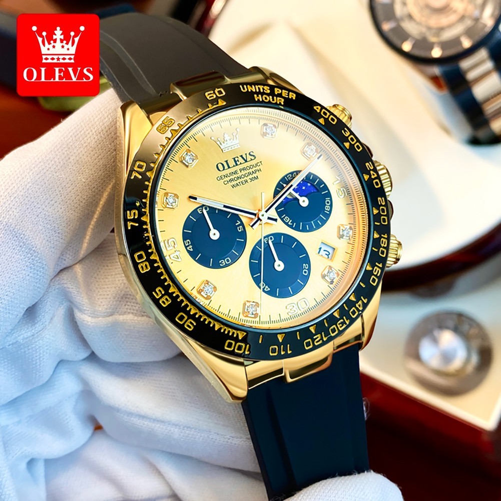 Waterproof Quartz Luxury Men’s Watch OLEVS Business Luminous Date Men Strap