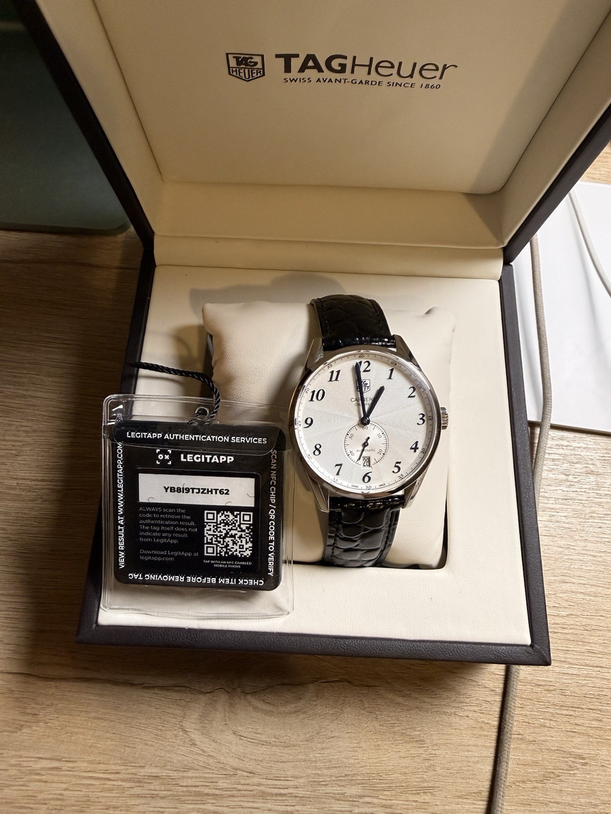 TAG Heuer Carrera Calibre 6 Heritage Automatic Silver Dial Box & Legit App