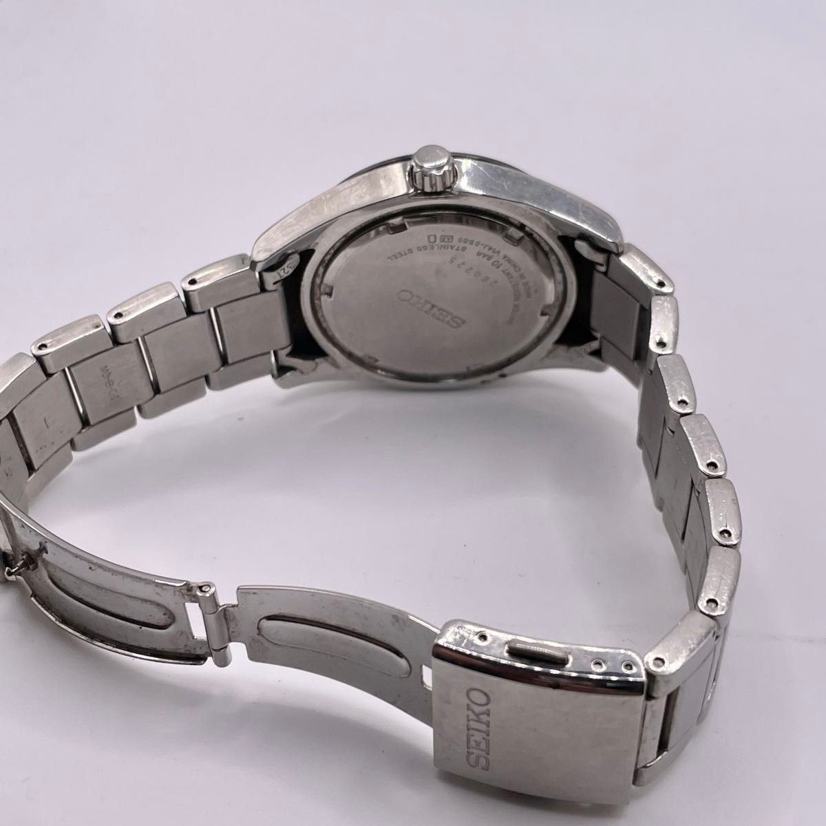 Working SEIKO Solar Wristwatch Chronograph Rare Color Yellow Black Model Seiko B