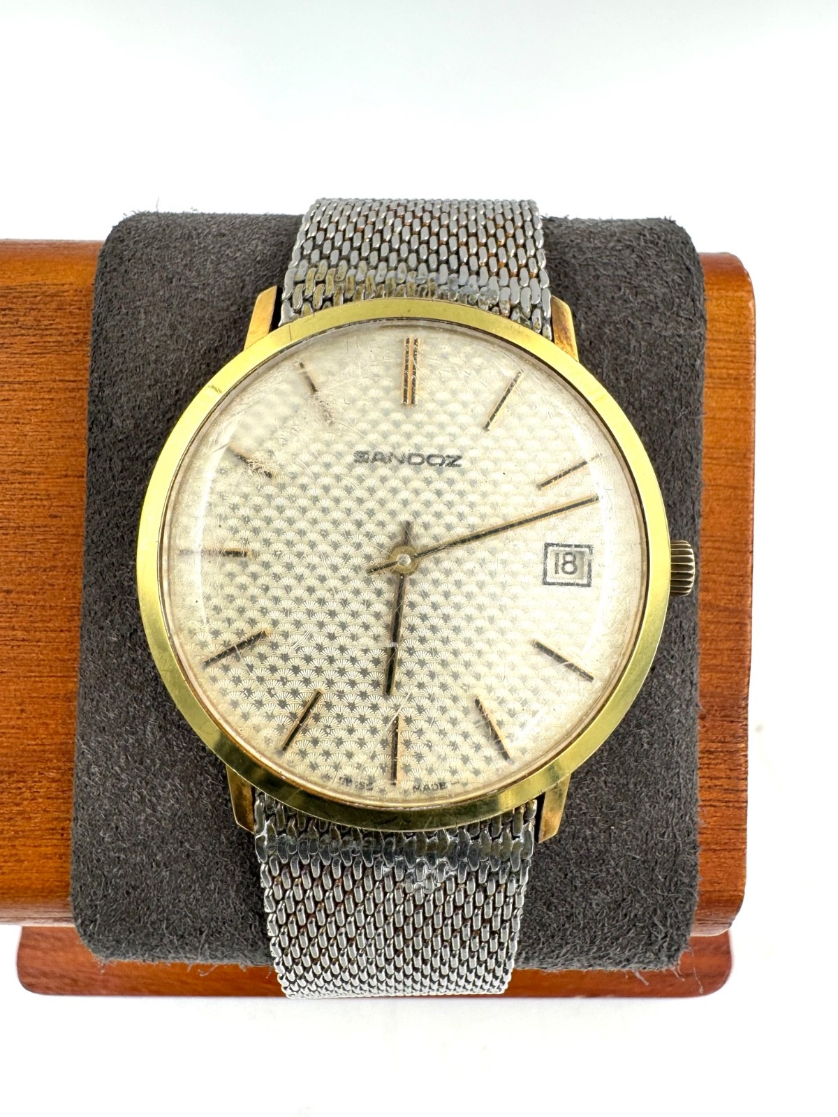 vintage sandoz 32mm Men Manual Watch Working 554Y-66-4 f2186