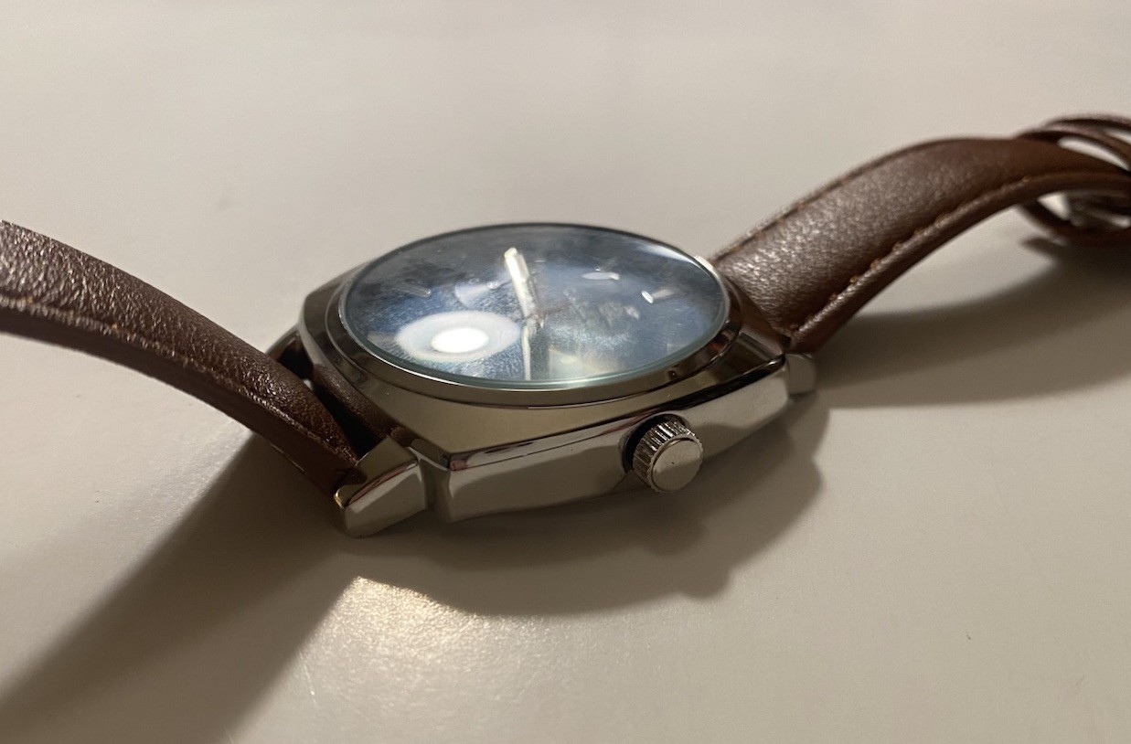 Caribbean Joe Men’s SilverTone Four Dial Watch Faux Leather Strap CJ1728SLKO NWT