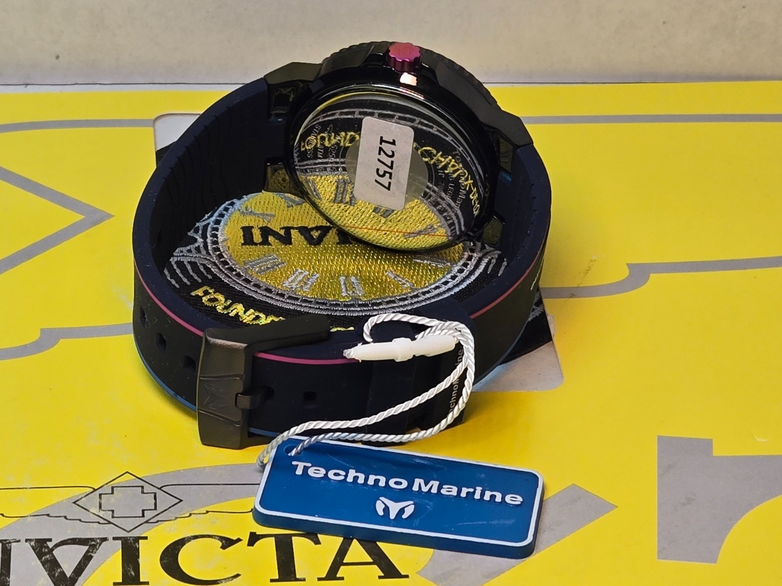 INVICTA TechnoMarine Racing Legends Mens Watch 43mm Blue w/ Blue & Pink DIal NEW