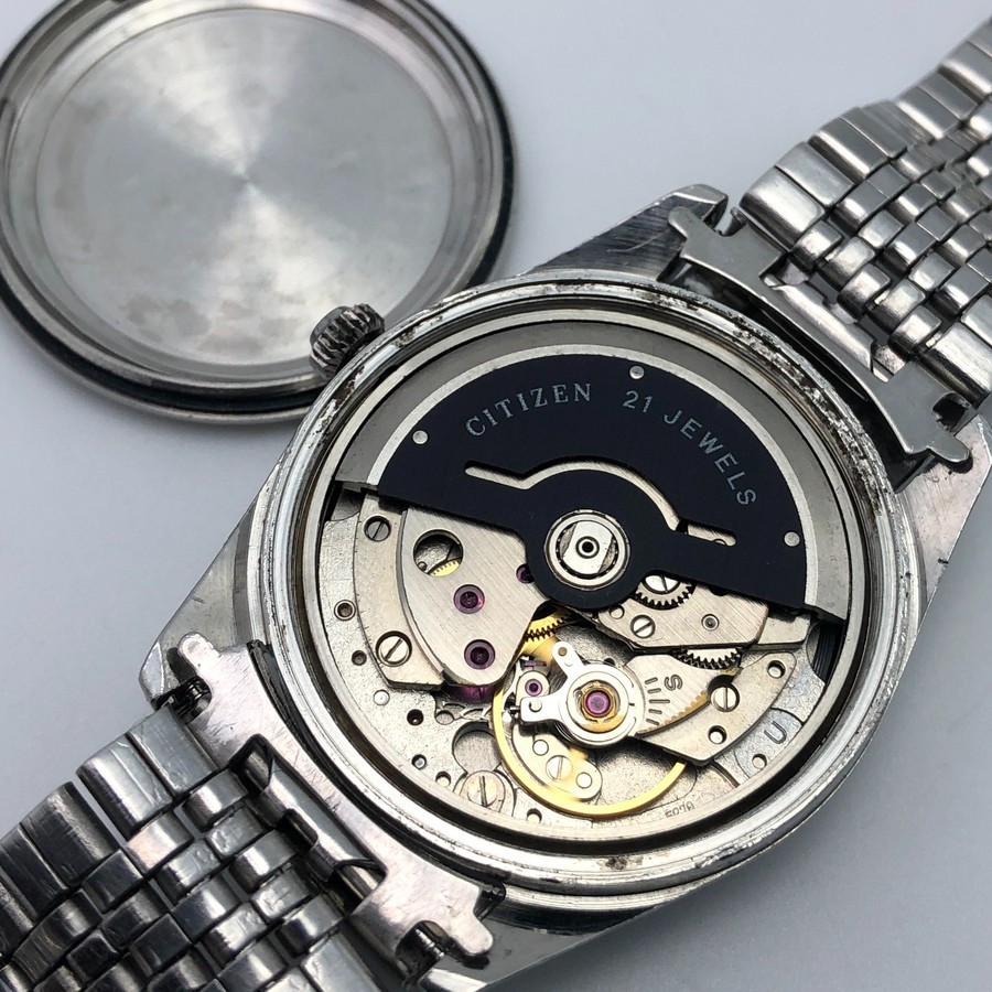 Vintage 1967 CITIZEN SEVEN STAR Deluxe 7 Blue Chapter Ring Automatic Japan #2582