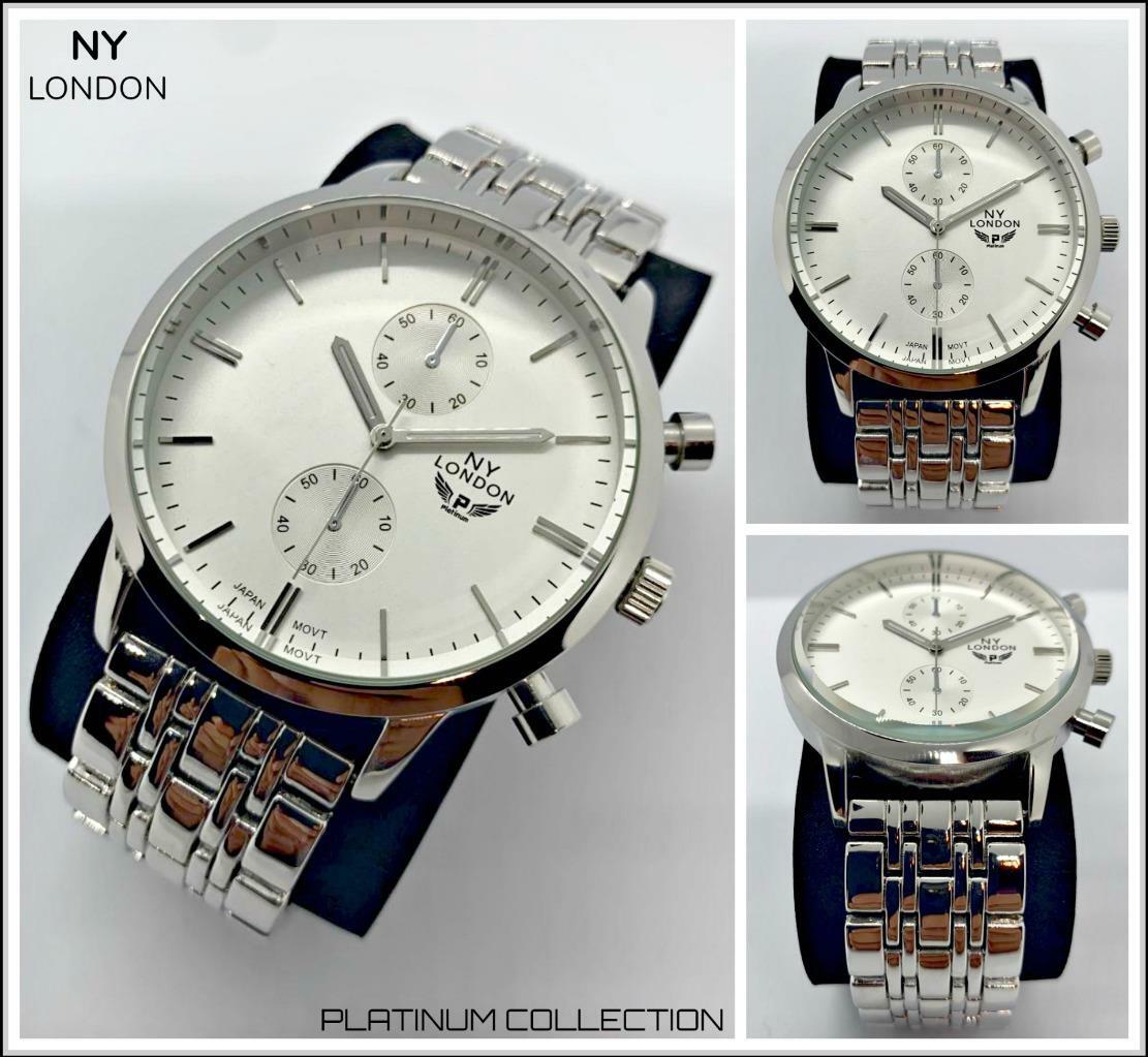 Men’s CLASSY ELEGANT DIVER Round Silver LUXURY Designer Fashion WRIST WATCH 47mm