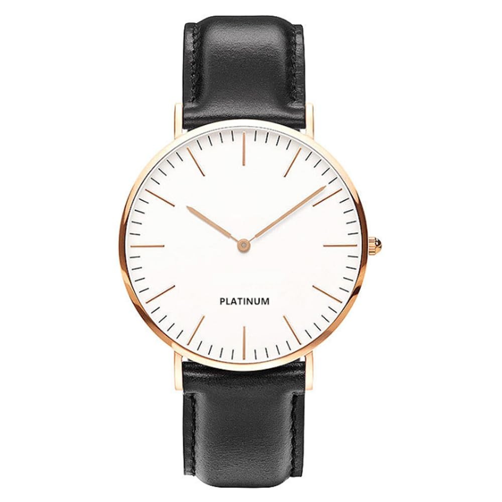 Men’s Ultra Slim Watch, Minimalist Fashion Simple Analog Quartz Wrist Watch for