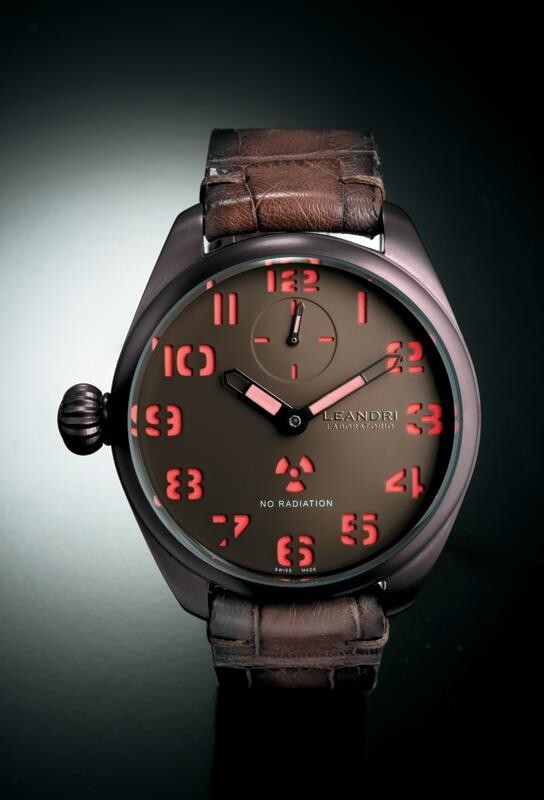 LEANDRI Swiss Made Italian No Radiation Military Mens Watch with Panerai Strap