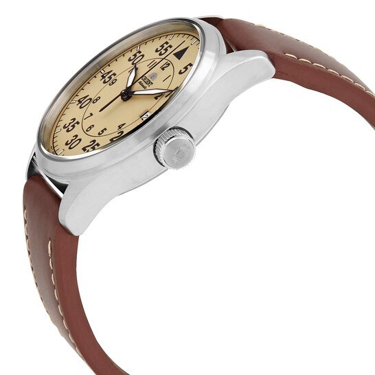 Orient Flight Sport Automatic Khaki Dial Brown Leather Watch – RA-AC0H04Y