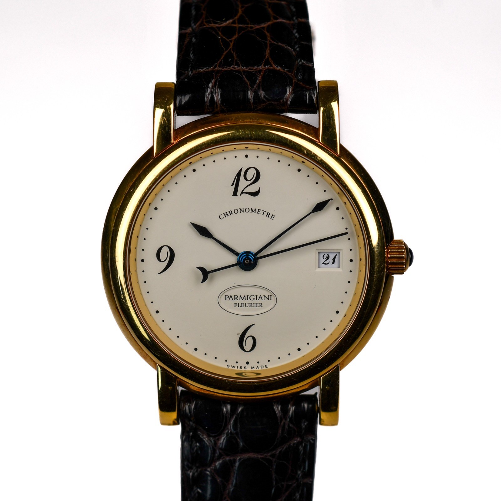 Parmigiani Fleurier Basica 18k Rose Gold 37mm Ref C04440 Automatic Cal PF340