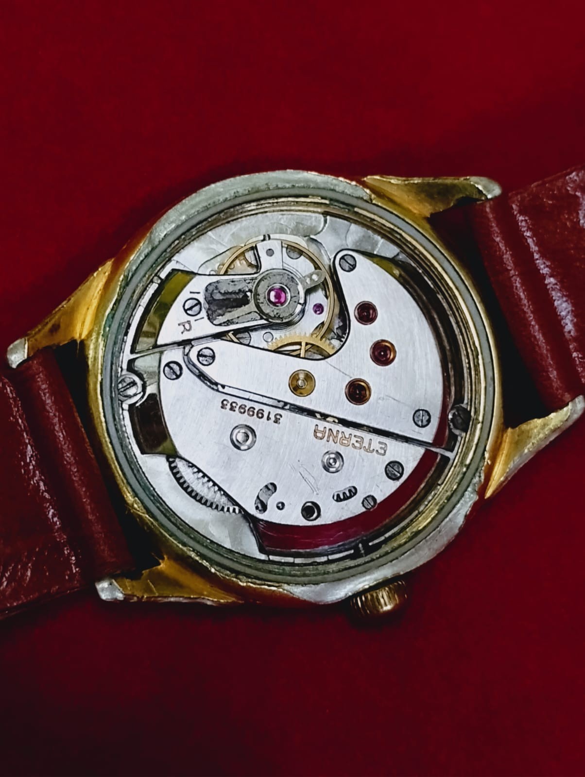 Vintage Favre leuba sandow original rare golden swiss working wrist watch 052