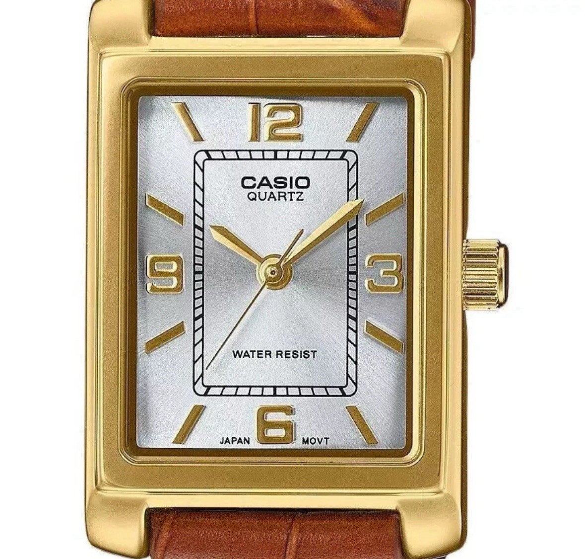 Casio LTP-1234GLL-7A Watch For Women Leather Band Vintage Gold Watches New