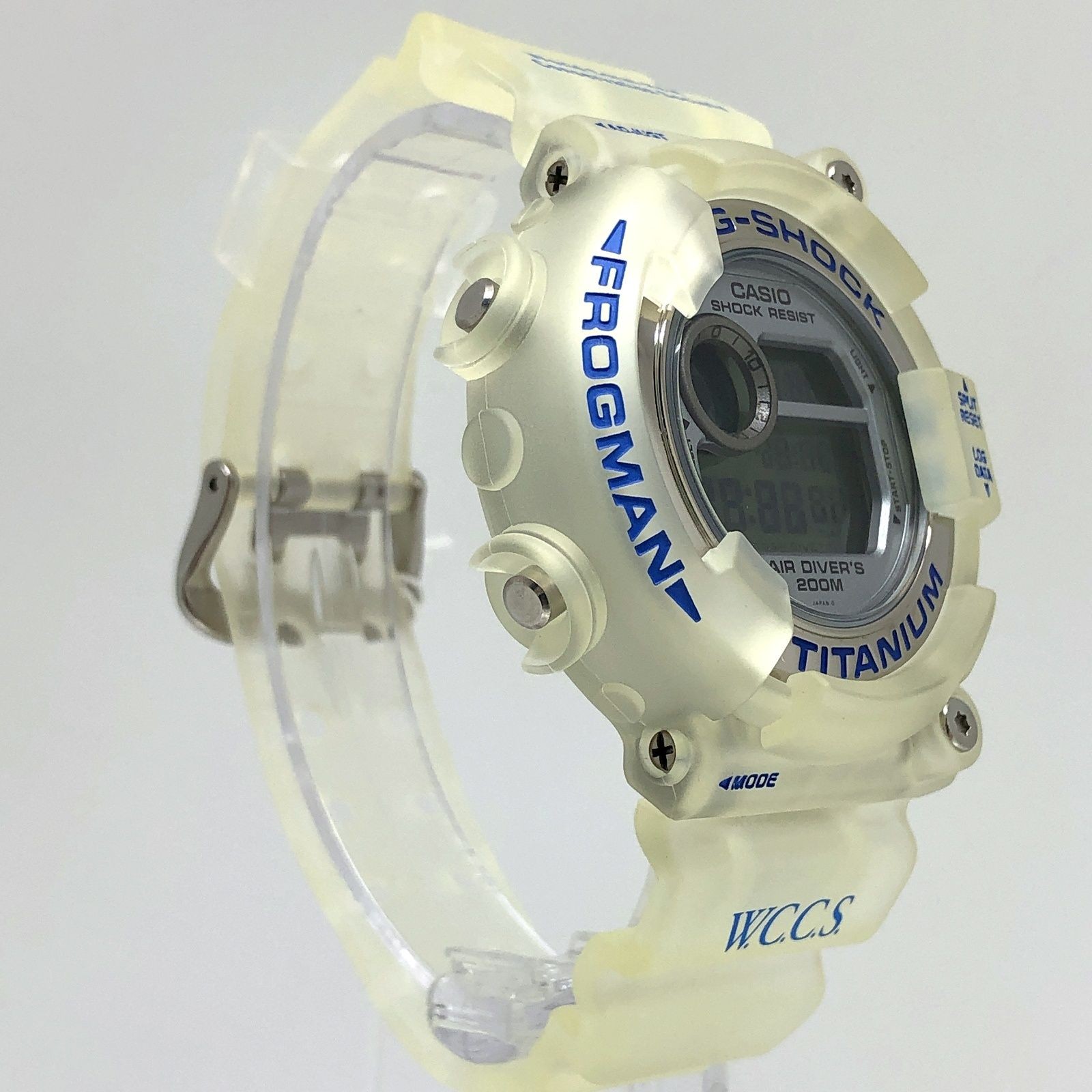 G SHOCK DW 8201WC 2T FROGMAN WCCS Frogman Triple Manta EL Skeleton Blue Logo Rel